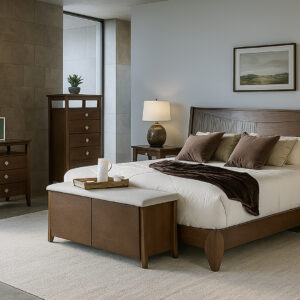 Burdeos (Cama + 2 Veladores)