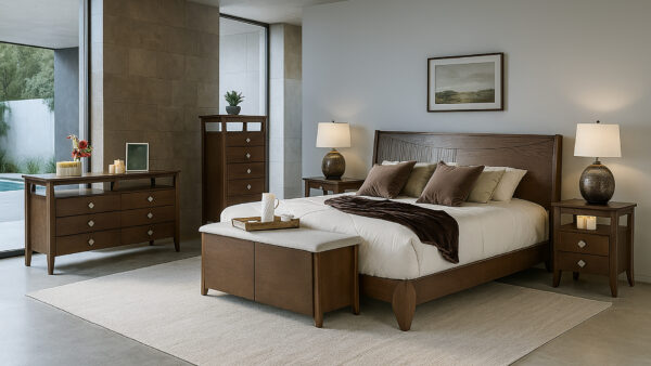 Burdeos (Cama + 2 Veladores)