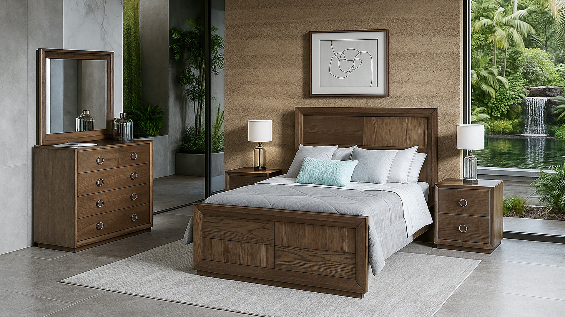 Sasha (Cama + 2 Veladores)