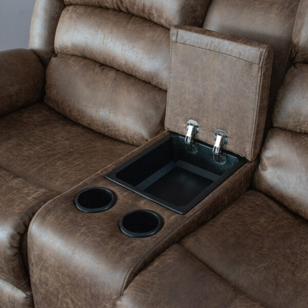 Alternative view of Sofá doble reclinable Columbia eléctrico