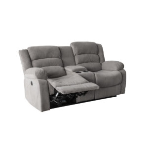 Sofá doble reclinable Misuri eléctrico café